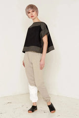 Luna Top (Black and Grey)