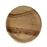 Dtocs Disposable Charcuterie Board - 13 Inch Round (10-25 Pcs) | USDA Certified Bio-based Palm Leaf Compostable Bamboo Platter Look Serving Tray