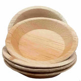 Dtocs Palm Leaf Plates 6 Inch Round Shallow (Pack 50) | Bamboo Plate Like Compostable Disposable Wedding Plates For Serving Fruits, Cake, Dessert