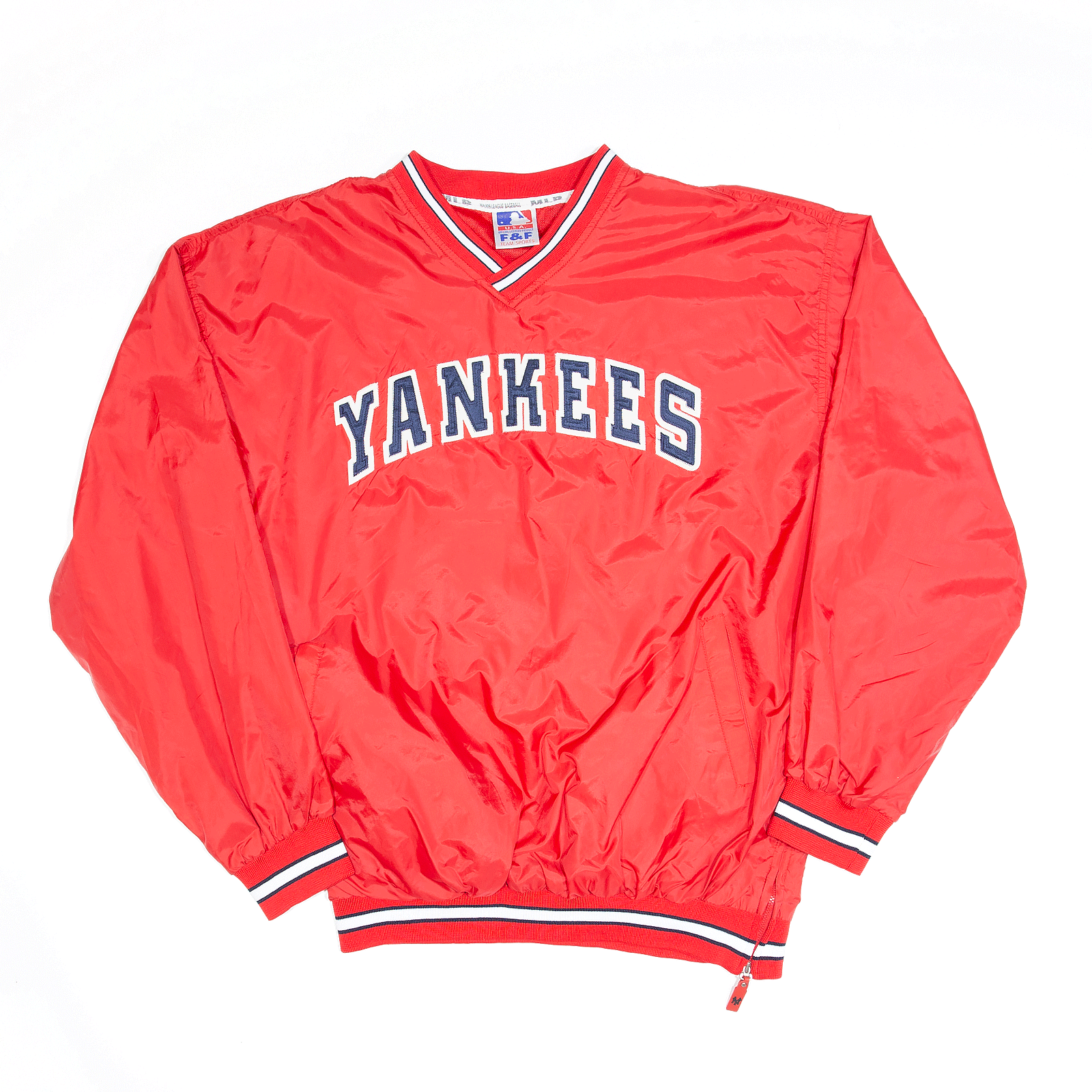 MLB F&F Yankees Baseball Red V-Neck Sweatshirt Mens L – Cerqular