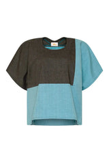 Mars Top (Grey and Aqua)