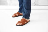 The Mateo Men's Leather Slide Sandal