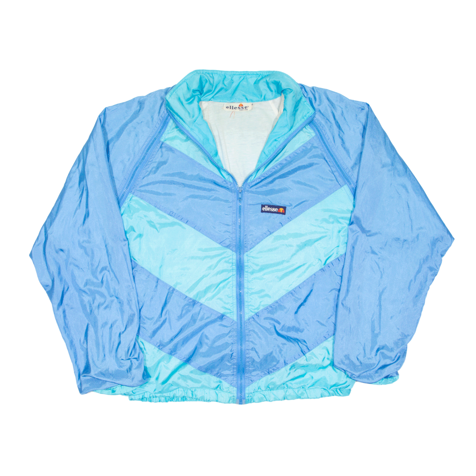 stilte Beschuldiging contrast ELLESSE Removable Sleeve Shell Jacket Blue Nylon 80s Colourblock Mens –  Cerqular