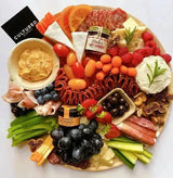 Dtocs Compostable Palm Leaf Plates - 9 Inch Round (Pack 50) | USDA Certified Biobased Compostable Bamboo Look Dinner, Charcuterie Party Plates