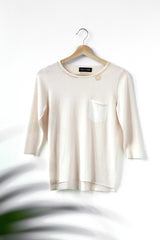 TMR Patch Pocket Embroidered Top - Shell