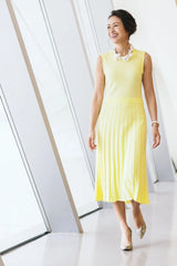 Pointelle Midi Dress - Morning Sun