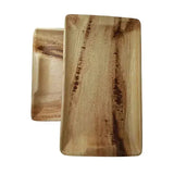 Dtocs Disposable Charcuterie Board - 14x10 Inch Rectangle Tray (10-25 Pcs) | USDA Certified Bio-based Palm Leaf Compostable Bamboo Platter Look Serving Tray