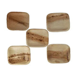 Dtocs Palm Leaf Plates 4 Inch Square (Pack 50) Tasting Plates | Bamboo Plate Like Compostable Disposable Wedding Plates For Serving Fruits, Cake, Dessert