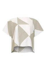 Rhea Top (White and Beige)