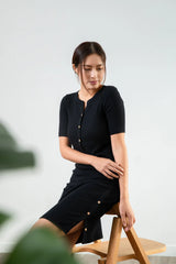 Ribbed Lounge Dress - Black (classic)