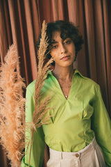 YUCCA BLOUSE - GREEN