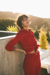 HARRISIA TROUSERS - RED