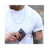 Slim Card Holder in Chestnut Brown