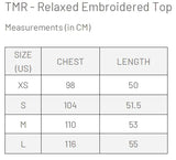 TMR Relaxed Embroidered Top - Midnight