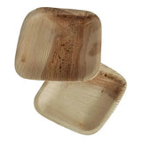 Dtocs Palm Leaf Plates 4 Inch Square (Pack 50) Tasting Plates | Bamboo Plate Like Compostable Disposable Wedding Plates For Serving Fruits, Cake, Dessert