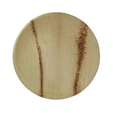 Dtocs Disposable Charcuterie Board - 12 Inch Round (25-50 Pcs) | USDA Certified Bio-based Palm Leaf Compostable Bamboo Platter Look Serving Tray