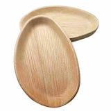 Dtocs Compostable Palm Leaf Plates 10x6 Inch (Pack 50) | USDA Certified Biobased Compostable Bamboo Plates Like Designer Disposable Wedding Plates