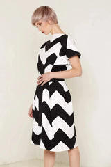 Venus Dress (Black and White)