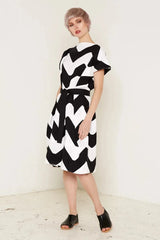 Venus Dress (Black and White)