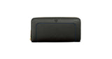 Wilton Zipped Purse Wallet in Black & Cobalt Blue