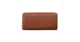 Wilton Zipped Purse Wallet in Rust & Emerald