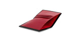 Card Wallet with Notes Pocket in Black & Red