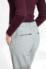 Utility Wide Pant - Grey Striped