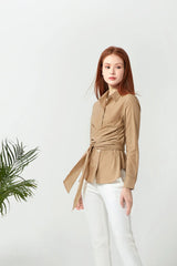 Wrapped Shirt - Camel