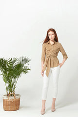 Wrapped Shirt - Camel