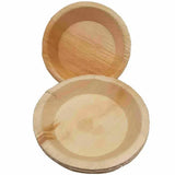 Dtocs Palm Leaf Plates 6 Inch Round Shallow (Pack 50) | Bamboo Plate Like Compostable Disposable Wedding Plates For Serving Fruits, Cake, Dessert
