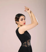 One Shoulder Black Annette Gown