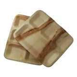 Dtocs Compartment Plate - Palm Leaf Plate 11x9 Inch (Pack 50) | Bamboo Plate like Portion Plate - USDA Certified Biobased Lunch Plates