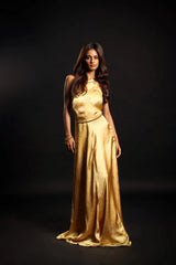 Gold Satin Chardonnay Gown