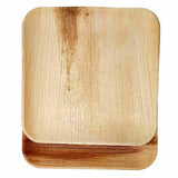 Dtocs Palm Leaf Plates - 10 Inch Square (Pack 50) | Bamboo Plate Like Compostable Disposable Wedding Plates For Dinner, Charcuterie