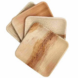 Dtocs Palm Leaf Plates 6 Inch Square (Pack 50) | Bamboo Plate Like Compostable Disposable Wedding Plates For Serving Fruits, Cake, Dessert