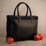 The Amalfi Laptop Briefcase in Black