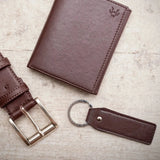 Keyring in Brown Mock Chameleon