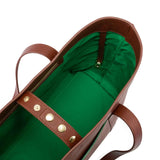 Maddox Tote Bag in Rust & Emerald