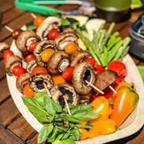 Dtocs Palm Leaf Platter Serving Tray 10x14 Oval (Pack 5) | Bamboo Look Compostable Charcuterie, Fruit, Serving Tray