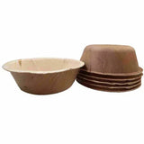 Dtocs Palm Leaf Bowls 5.5 Inch Round (Pack 50) | Bamboo Bowl Like Compostable Disposable Bowls For Serving Fruits, Soup, Cereal