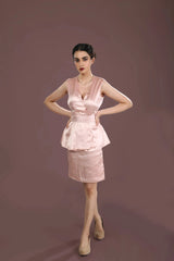 Rosalie Pink Satin Co-ord Set