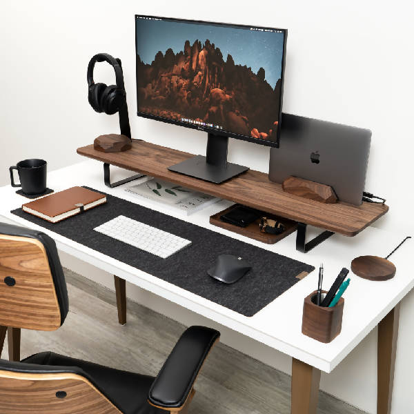 Desk Shelf Monitor Stand Wooden