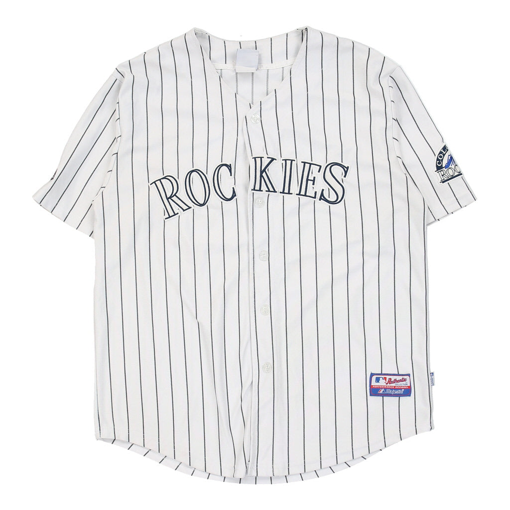 Majestic Jersey - Colorado Rockies - Large - White - Genuine MLB Merchandise