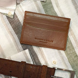 Slim Card Case in Tan
