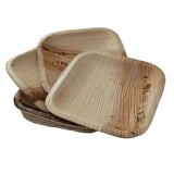 Dtocs Palm Leaf Plates 4 Inch Square (Pack 50) Tasting Plates | Bamboo Plate Like Compostable Disposable Wedding Plates For Serving Fruits, Cake, Dessert