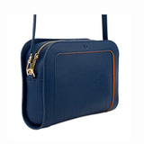 The Wilton Crossbody Bag in Navy Blue & Orange