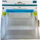 Bagito Reusable Zip-Em Kitchen Storage Bags Set of 3