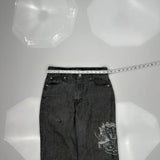 Southpole Graphic Jeans - 32W 30L Gray Cotton Blend