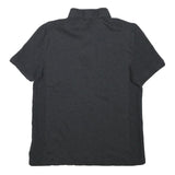CALVIN KLEIN Mens Black Short Sleeve Plain Polo Shirt Cotton Blend M