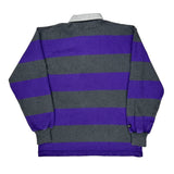 W Barbarian Striped Rugby Shirt - XL Purple Cotton